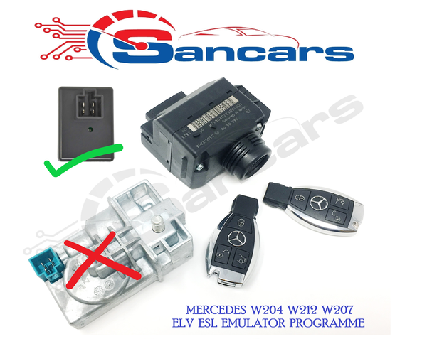 Mercedes Benz W204 W207 W212 Electronic Steering Lock ESL ELV Emulator Programming Service